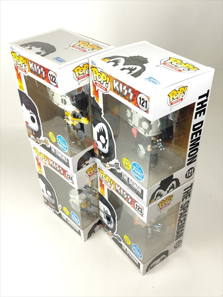【箱傷】 KISS４体セット 蓄光版 [KISS] FUNKO(ファンコ) POP! ROCKS 121-124