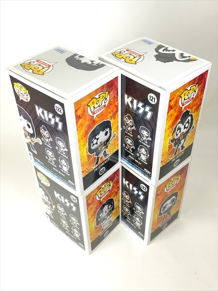 【箱傷】 KISS４体セット 蓄光版 [KISS] FUNKO(ファンコ) POP! ROCKS 121-124