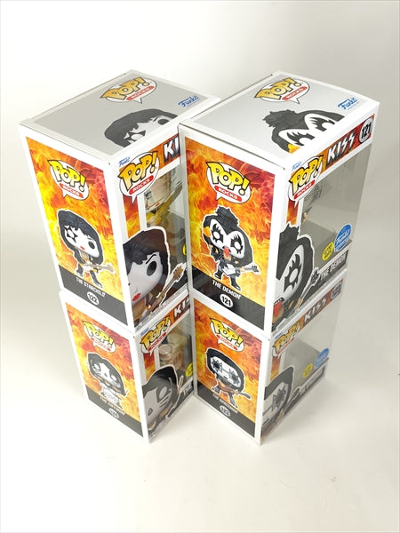【箱傷】 KISS４体セット 蓄光版 [KISS] FUNKO(ファンコ) POP! ROCKS 121-124