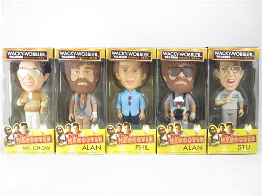 アラン、アラン＆カルロス、チャウ、フィル、スチュ5体セット [ハングオーバー(The Hangover)] FUNKO(ファンコ) Wacky Wobbler