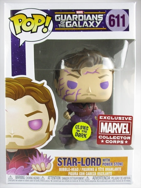 スターロード withパワーストーン 蓄光版 MARVEL COLLECTOR CORP限定版 [ガーディアンズオブザギャラクシー] FUNKO(ファンコ) POP! 611