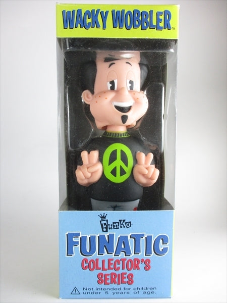 【箱傷】 フレディ君　ピース黒Tシャツ FUNKO(ファンコ) Wacky Wobbler(ワッキーワブラー) ボブルヘッド
