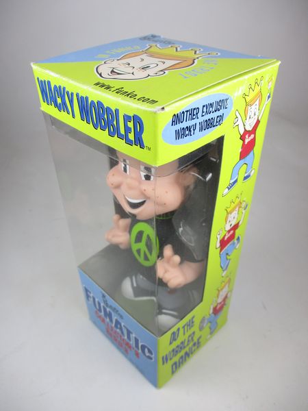 【箱傷】 フレディ君　ピース黒Tシャツ FUNKO(ファンコ) Wacky Wobbler(ワッキーワブラー) ボブルヘッド