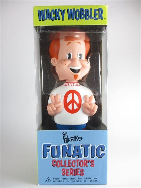 フレディ君 ピース白Tシャツ FUNKO(ファンコ) Wacky Wobbler(ワッキーワブラー) ボブルヘッド