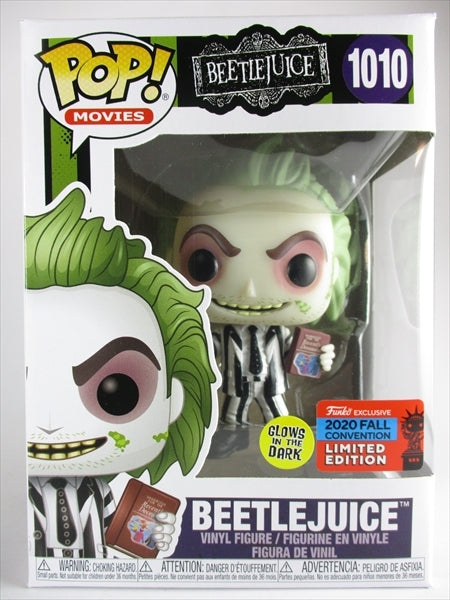 ビートルジュース WITHハンドブック 蓄光版 2020年FALL CONVENTION限定 [ビートルジュース(Beetlejuice)] FUNKO(ファンコ) POP! MOVIES 1010